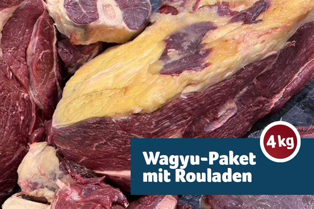 Wagyu Paket 4kg mit Rouladen
