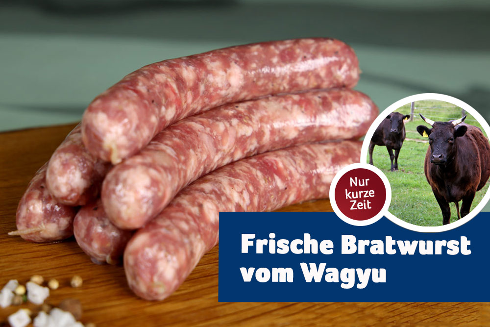 Frische Wagyu-Bratwurst